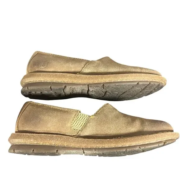 Born Leather Slip On Flats Size 7 Brown Comfort Casual Minimalist - Picture 10 of 10